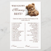 Niedlicher schlafender Teddybär, der Mama das best Flyer (Vorne)