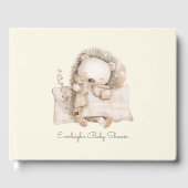 Niedlicher schlafender Teddybär Gästebuch (Vorderseite)