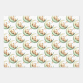 Niedlicher schlafender Teddybär geschlechtsneutral Geschenkpapier Set (Vorderseite)