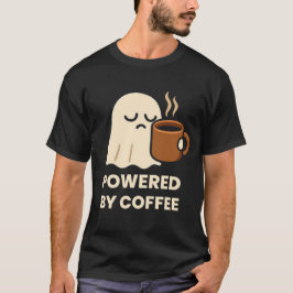 Niedlicher SchläfenGeist mit Kaffee T-Shirt