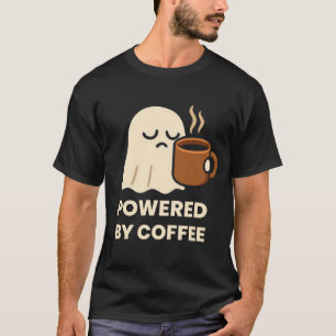 Niedlicher SchläfenGeist mit Kaffee T-Shirt
