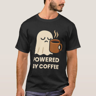 Niedlicher SchläfenGeist mit Kaffee T-Shirt
