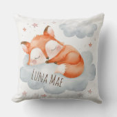 Niedlicher Schlaffuchs auf Cloud Kissen, Adorable Kissen (Vorderseite)