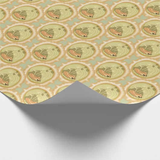 Niedlicher Schlaffuchs Geschenkpapier (Ecke)