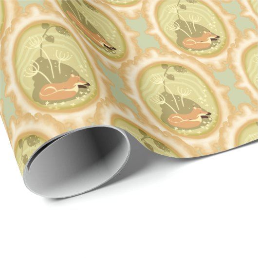 Niedlicher Schlaffuchs Geschenkpapier (Rolleneckpunkt)