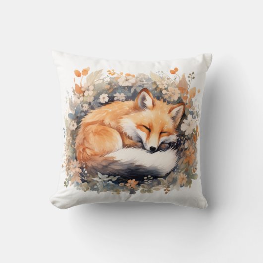 Niedlicher Schlaffuchs Kissen (Vorderseite)