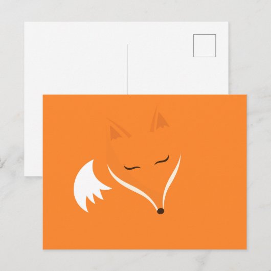 Niedlicher Schlaffuchs Postkarte (Vorne/Hinten)