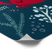 Niedlicher Schlafkrab unter Wasser Poster (Ecke)