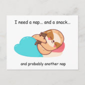 Niedlicher Schlafplatz Postkarte (Vorderseite)