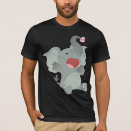 Niedlicher schläfriger Cartoon-Elefant-T - Shirt
