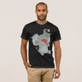 Niedlicher schläfriger Cartoon-Elefant-T - Shirt (Vorne ganz)