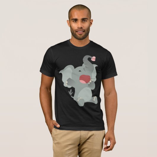 Niedlicher schläfriger Cartoon-Elefant-T - Shirt (Vorne ganz)