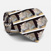 NIEDLICHER SCHLÄFRIGER CAT KRAWATTE (Gerollt)