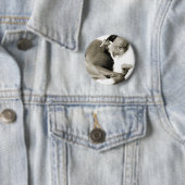 niedlicher, schläfriger Grubenbulling Button (Beispiel)