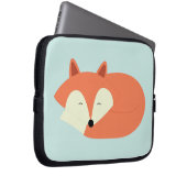 Niedlicher schläfriger roter Fox Laptopschutzhülle (Vorne Rechts)