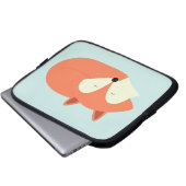 Niedlicher schläfriger roter Fox Laptopschutzhülle (Vorne Knopf)