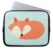 Niedlicher schläfriger roter Fox Laptopschutzhülle (Vorderseite)
