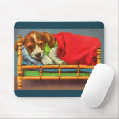 niedlicher schläfriger Welpe Mousepad (Mit Mouse)