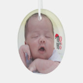 Niedlicher Schlafsäugling Weihnachtsbaum Ornament Aus Glas (Vorderseite links)