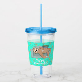 Niedlicher Schlafsessel, der ein zauberhafter trop Acryltrinkbecher