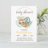 Niedlicher Schlafsessel, Stripes Babydusche Einladung (Stehend Vorderseite)