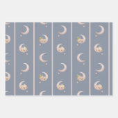 Niedlicher Schlafteddybär mit Sternen und Mond Geschenkpapier Set (Vorderseite 2)