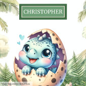 Niedlicher Schlag Bald Baby Dinosaurier Personalis Kissen