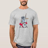 Niedlicher Schlagzeuger-Roboter-T - Shirt (Vorderseite)