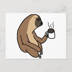 Niedlicher Schlampentrinkkaffee Postkarte