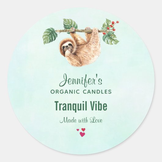 Niedlicher Schlauch, der um die Wasserfarbenküche Runder Aufkleber (Vorderseite)