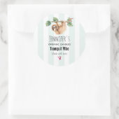 Niedlicher Schlauch, der um die Wasserfarbenküche  Runder Aufkleber (Tasche)