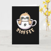 Niedlicher Schlauch im Kaffeecup Karte (Gelbe Blume)