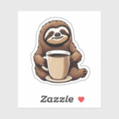 Niedlicher Schlauch mit Kaffeemaschine wasserdicht Aufkleber (Blatt)