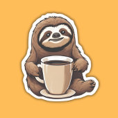 Niedlicher Schlauch mit Kaffeemaschine wasserdicht Aufkleber