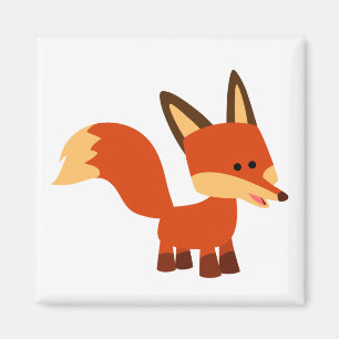 Niedlicher schlauer Cartoonfox-Magnet Magnet