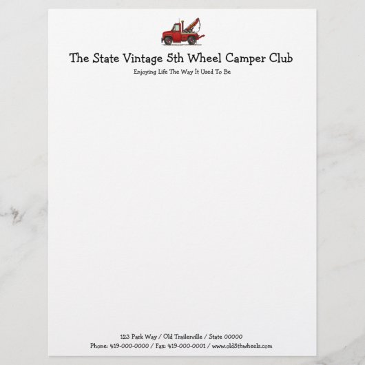 Niedlicher Schleppseil-LKWWrecker Briefkopf (Vorderseite)