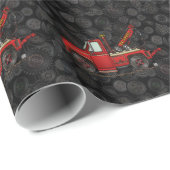 Niedlicher Schleppseil-LKWWrecker Geschenkpapier (Rolleneckpunkt)