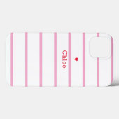 Niedlicher, schlichter, farbiger Roter Liebe Herzr Case-Mate iPhone Hülle (Rückseite (Horizontal))