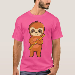Niedlicher Schlitten mit Flute T-Shirt