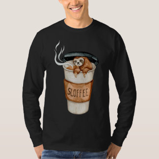 Niedlicher Schluck im Kaffeecup-Schläfchen T-Shirt