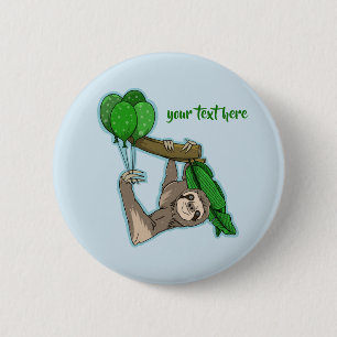 Niedlicher Schluckauf in einem Baum Button
