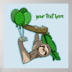 Niedlicher Schluckauf in einem Baum Poster