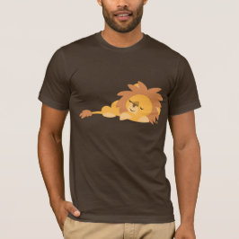 Niedlicher schlummernder Cartoon Löwe T - Shirt