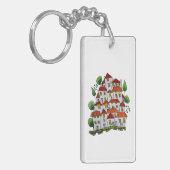 Niedlicher Schlüsselanhänger (Doodle - von Hand ge (Vorderseite links)