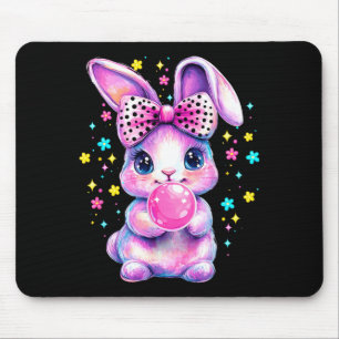 Niedlicher Schmachtlappen-Schleifen-Tie-Dye-Hase-O Mousepad
