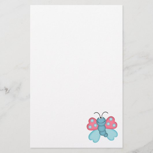 niedlicher Schmetterling Briefpapier (Vorderseite)