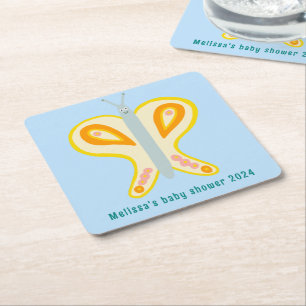 Niedlicher Schmetterling CUSTOM Kinderdusche Rechteckiger Pappuntersetzer