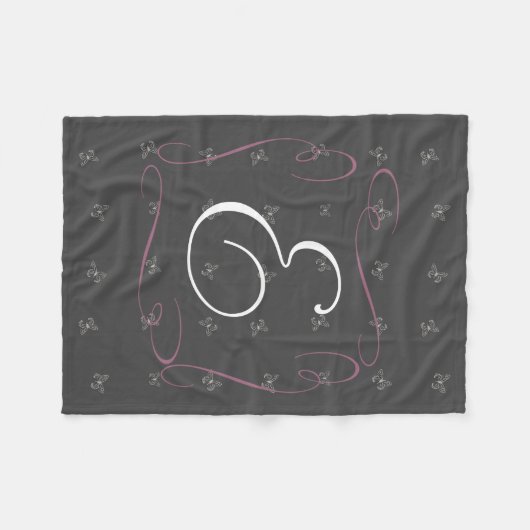 Niedlicher Schmetterling Fleecedecke (Vorderseite (Horizontal))