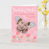 Niedlicher Schmetterling Foto-Bilderrahmen für Mäd Karte (Gelbe Blume)