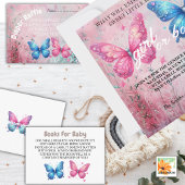 niedlicher Schmetterling Gender Reveal Party Garte Begleitkarte